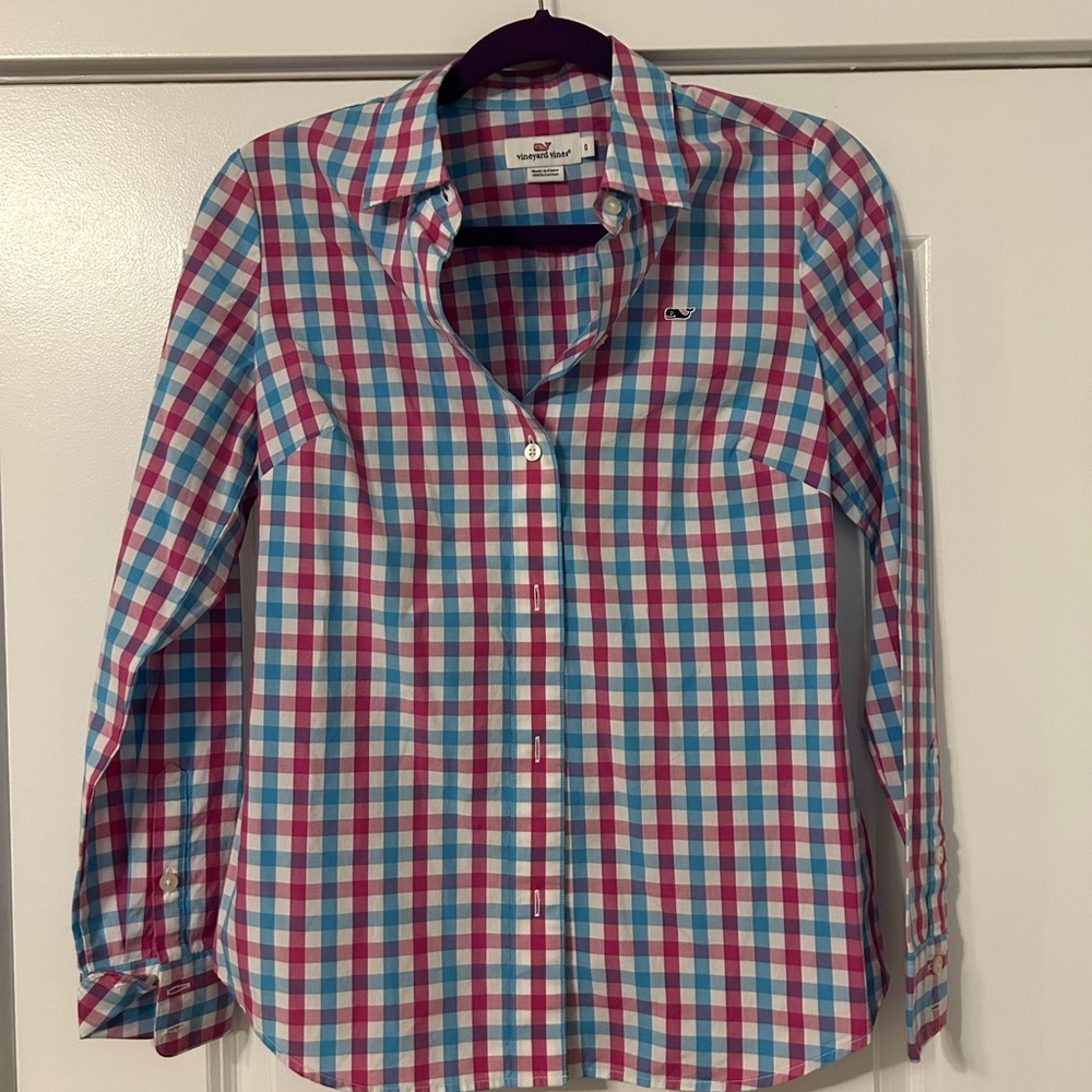 Checkered Button-Up Vineyard Vines Shirt